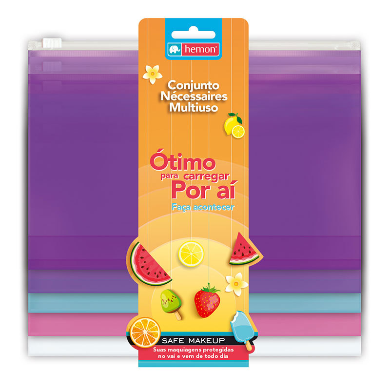 Pasta Zip Bag versátil sortidas 0319-3 22x15cm 5 unidades Chies em Oferta na Shopee