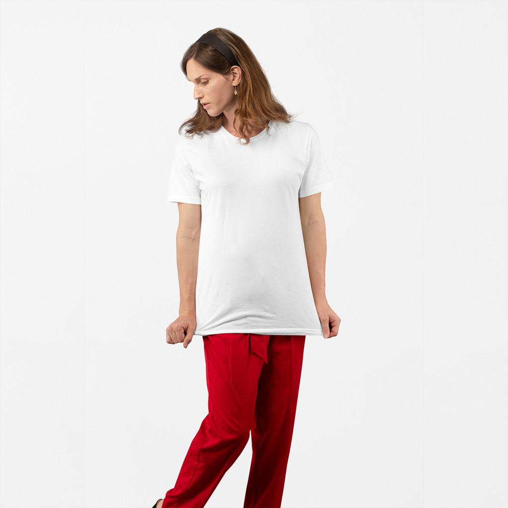 Camisa Feminina Branca Camiseta Casual Algodão Premium Moda