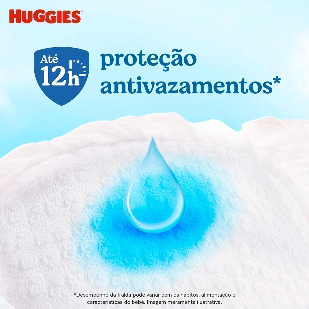 Detalhes do Fralda Huggies Rápida Absorção Tamanho M Pacote Hiper 92 Unidades Descartáveis Leve Mais Por Menos
