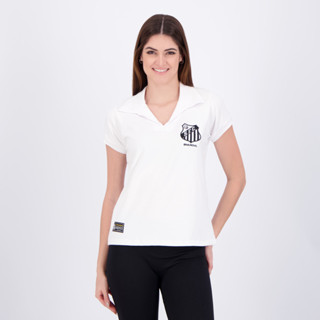 Camisa Santos Retrô 1963 Bi Mundial Feminina Branca em Oferta na Shopee