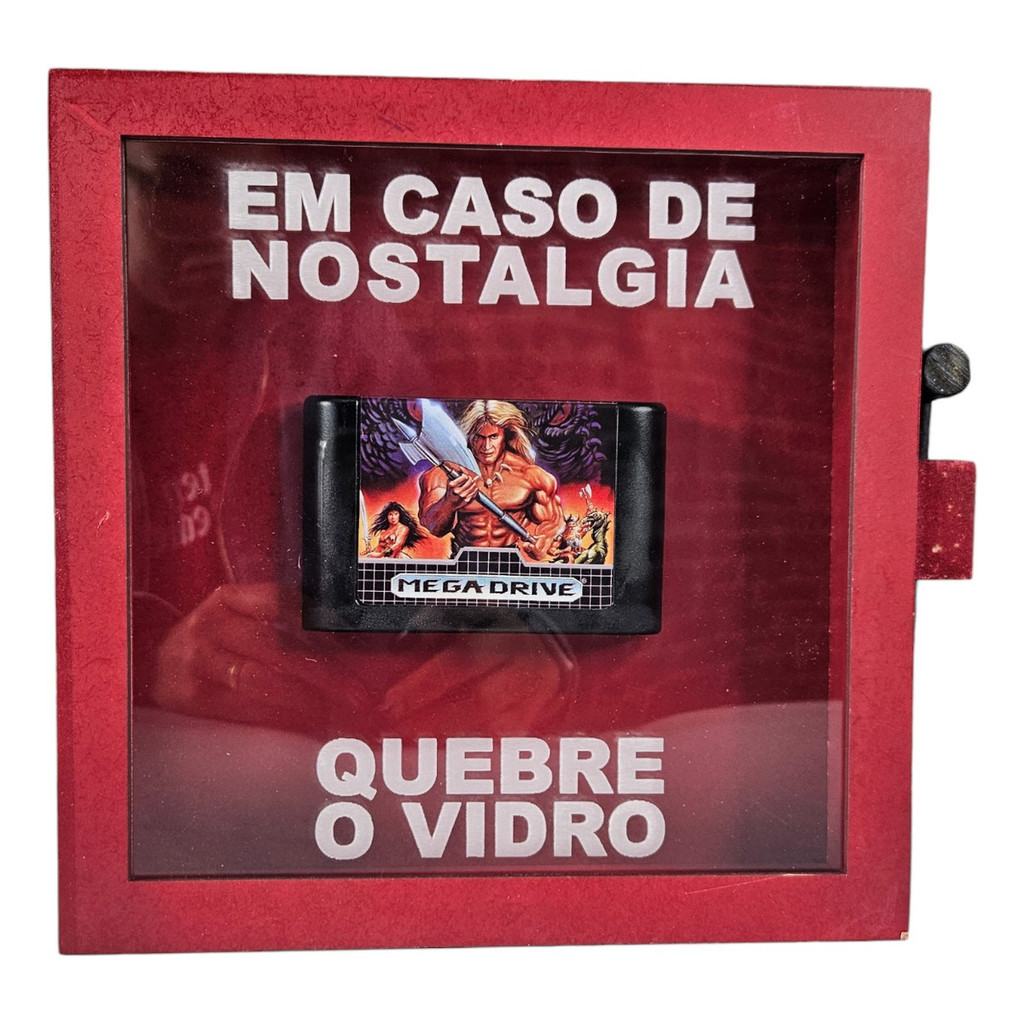 Quadro Cartucho Mega Drive Golden Axe Quebre O Vidro