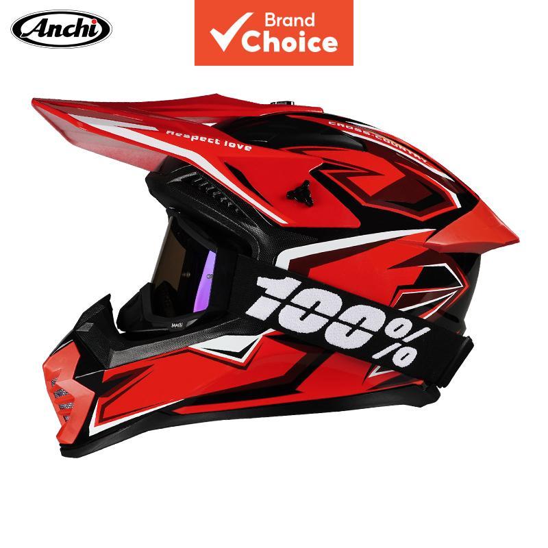 Capacete de motocicleta off-road Trail Street integral com óculos de proteção, para todas as estações