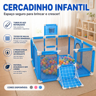 Cercadinho Bebê Chiqueirinho grande cercado portátil proteção infantil seguro para bebê criança menino menina lazer