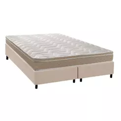 Conjunto Box Queen: Colchão Anatômico Paropas D33 Confort Ultra Firme + Base CRC Suede Clean (158x198)