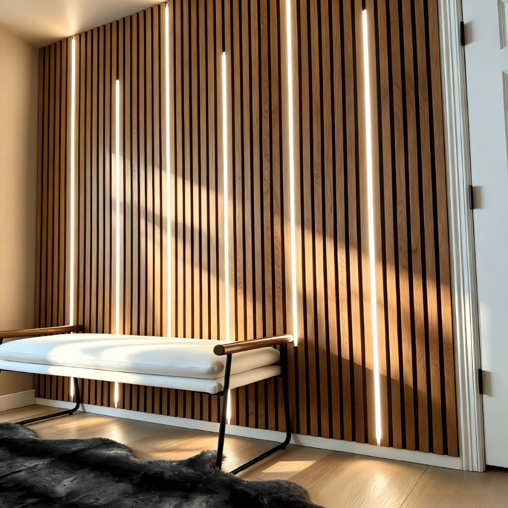 10 Placas Painel Ripado WPC Linha Premium Resistente à Água Umidade e Raios UV Ideal Para Ambientes Internos e Externos · foto 2