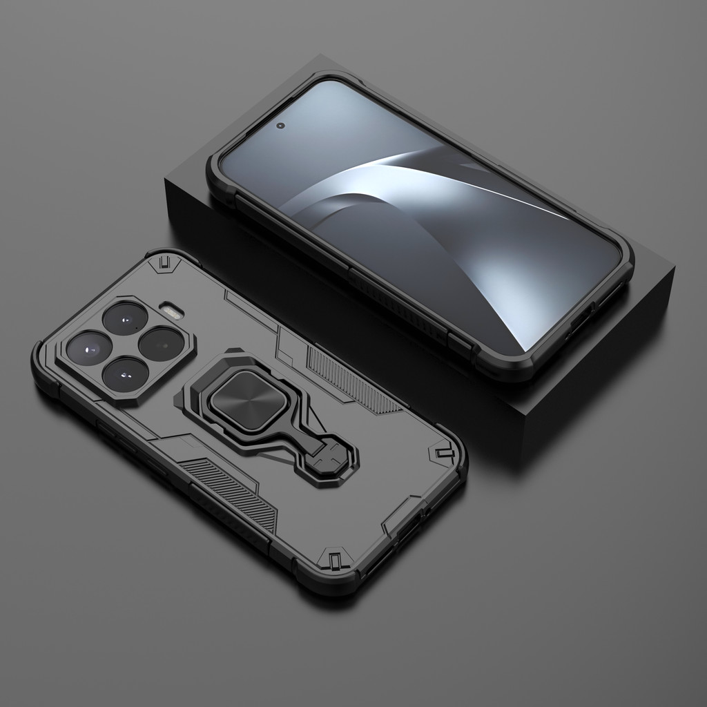 Adequado Para Capa De Telefone Xiaomi 17T Pro Com Suporte De Anel De 360 Graus , Protetora Magnética anti-Queda Montagem
