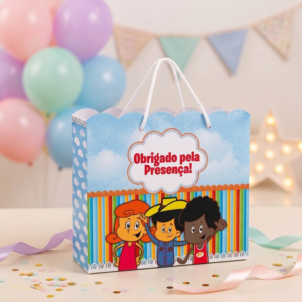 Sacolinha Para Festa * 3 Palavrinhas Kit Festa para Decoração Lembrancinha de Aniversário