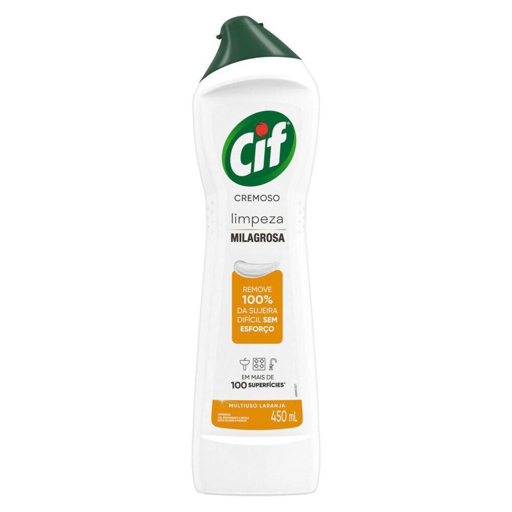Multiuso CIF Cremoso Limpeza Milagrosa Laranja 450 ml