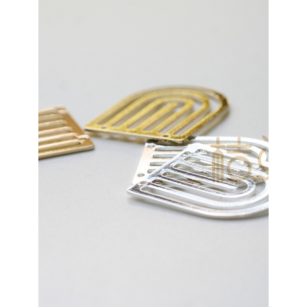 DIY jóias acessórios de cobre disco semicírculo em forma de U moda brinco acessórios cobre verde antigo banhado a ouro b