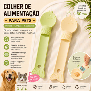 Colher Medidora para Ração de Gatos e Cães | Design Ergonômico, Cores Sortidas, Prática e Antiderrapantejessi