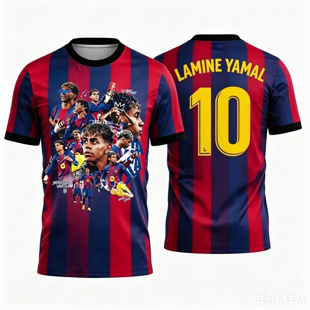 A Camisa E Camiseta De Futebol Com Estampa 3D De Verão YAMAL É Adequada Para Uso Diário Externo