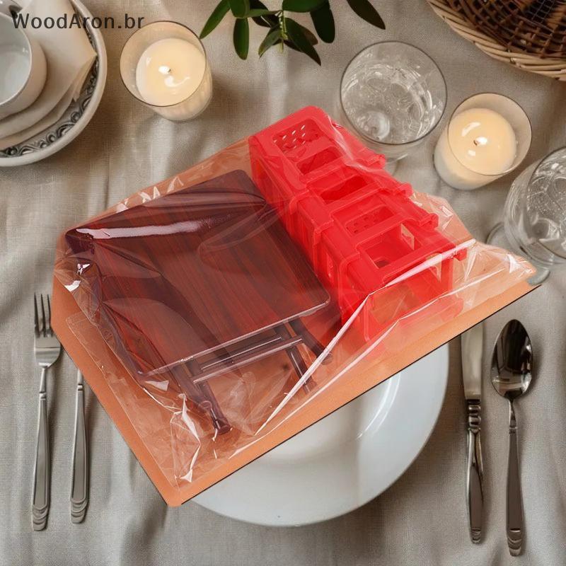 WoodAron 1/12 Casa De Bonecas Simulação Cadeiras De Mesa Modelo Conjunto Mini Móveis Decoração Acessórios Fingir Jogar B