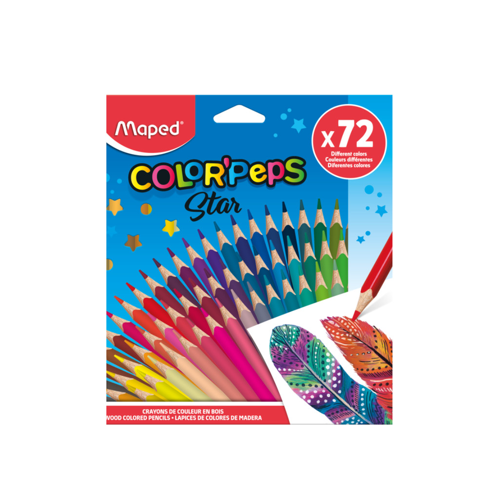 Lápis de Cor Maped 72 Cores Color'Peps Star - MAPED