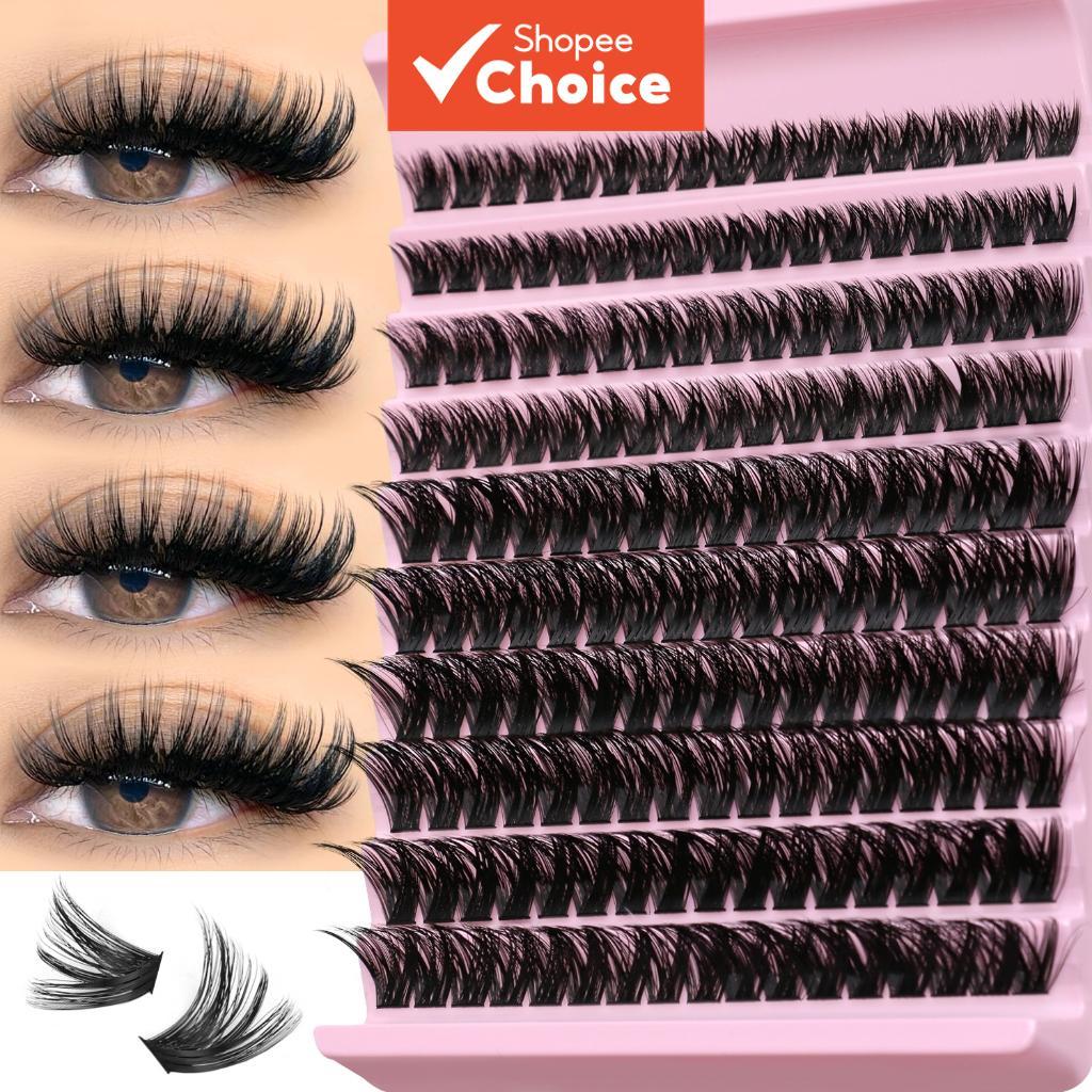 Kit de Cílios Fofos de Extensão de Cílios DIY, Cacho Natural, Extensão D, Cacho Individual