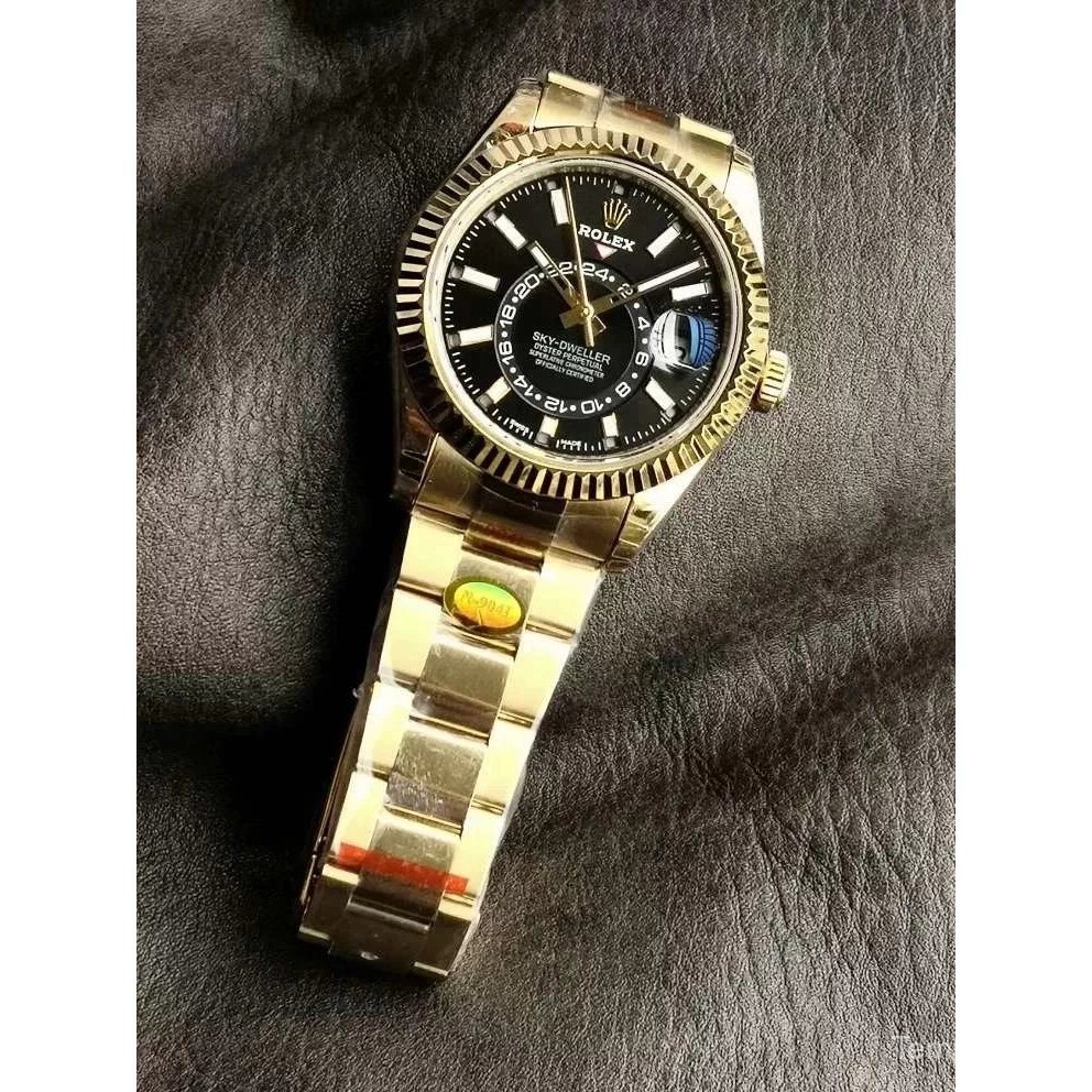 [Qualidade Superior] Relógio masculino Rolex da série Sky-Dweller da N Factory, dourado, relógio mecânico totalmente aut