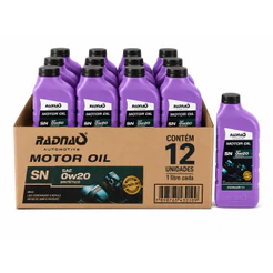 Kit 12L Óleo De Motor 0W20 API SN Sintético Radnaq 1 Litro