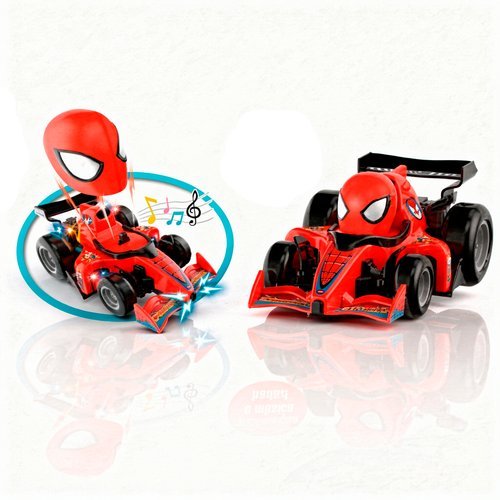 Carro Controle Remoto Infantil Luzes Sons Brinquedo Divertido Vermelho Alta Performance