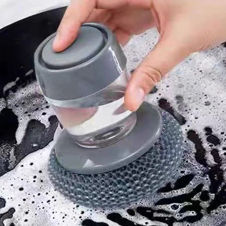1/2 Pcs Escova de Louça/Panela De Aço com Dispenser Recipiente para Detergente Fogão Cozinha Limpeza Esponja — imagem 2 de 2