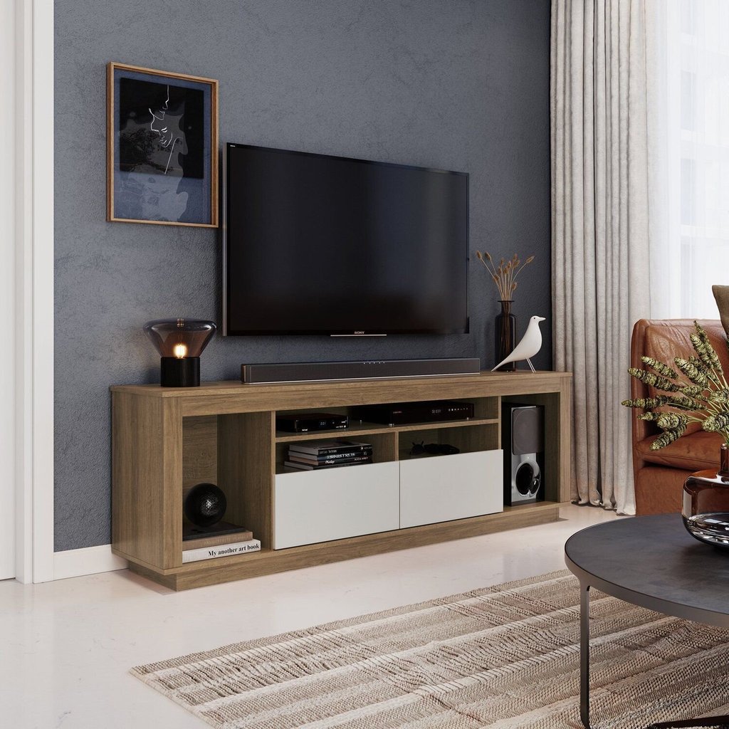 Rack para TV até 75 Polegadas 180cm 2 Portas 5 Nichos Decorativos Parma