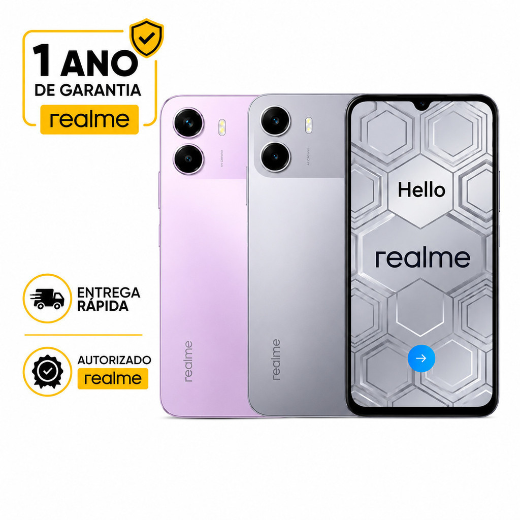 Celular Smartphone Realme P4 Lite 128GB 4GB RAM Tela 120Hz NFC Original Anatel Global Lacrado