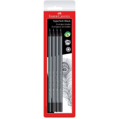Lápis preto Supersoft SM/907SOFT\210760 com 4 unidades Faber-Castell