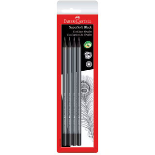 Lápis preto Supersoft SM/907SOFT\210760 com 4 unidades Faber-Castell