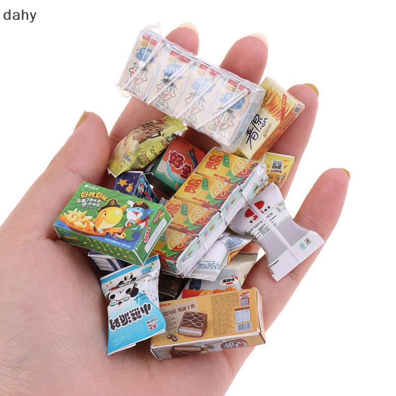 [dahy] 1 : 12 Casa De Bonecas Em Miniatura Comida Snas Pão Batatas Fritas Bebidas Brinquedo De Decoração De Cozinha