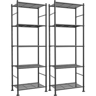 Estante de Armazenamento Sakugi – Conjunto de 2 peças, unidade de prateleiras de metal de 5 níveis, estante de garagem q