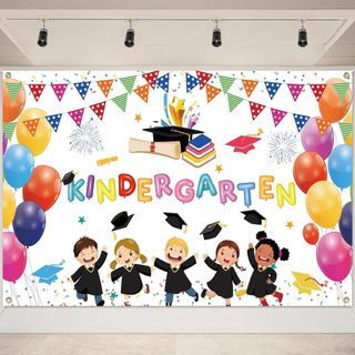 Decorações de Formatura para Jardim de Infância, Faixa de Parabéns para Formandos de Pré-escola, Fundo Festa de For