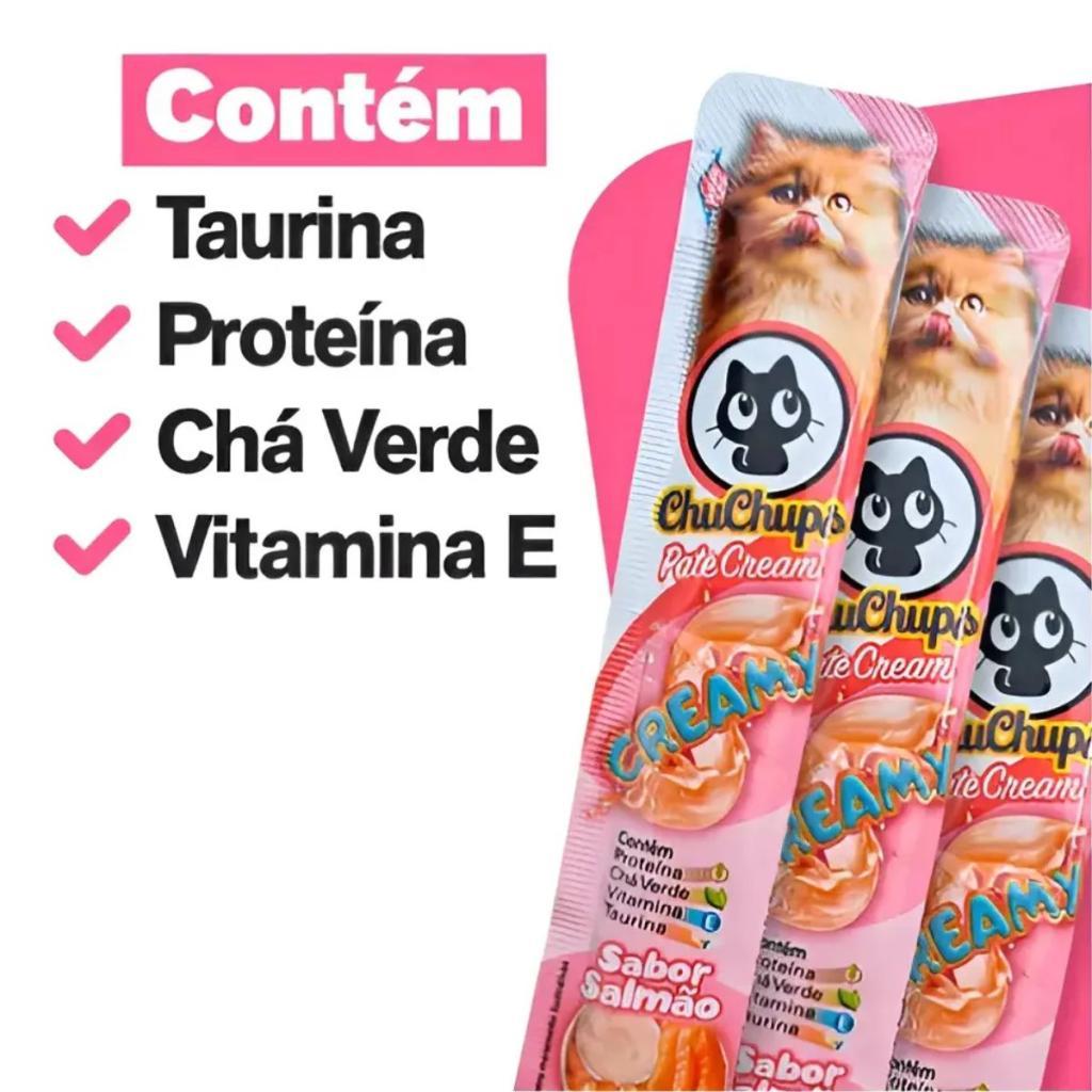 Petiscos Cremosos Gatos em Sachê ChupChups Vários Sabores 60g (4Un/15g) · foto 2
