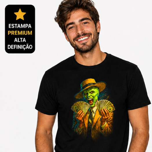 Camiseta Estampa Inspirada em Clássico Vintage O MASCARA | Camiseta Unissex 100% Algodão | Estilo Retrô Streetwear