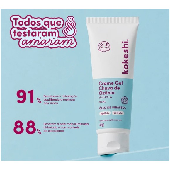 Creme Gel Facial Chuva de Ôzonio Kokeshi 45g