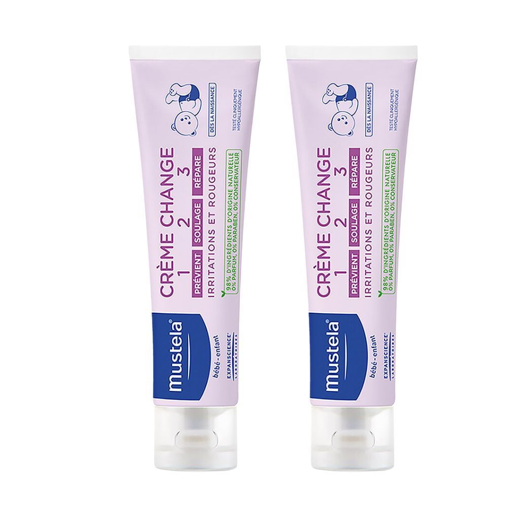 Kit 2 Creme Mustela Vitaminado Preventivo de Assaduras Tripla Ação 108g