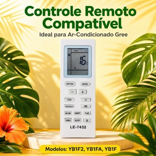 Controle Ar Condicionado Compatível Gree Split Yb1f Yb1f2 Yb