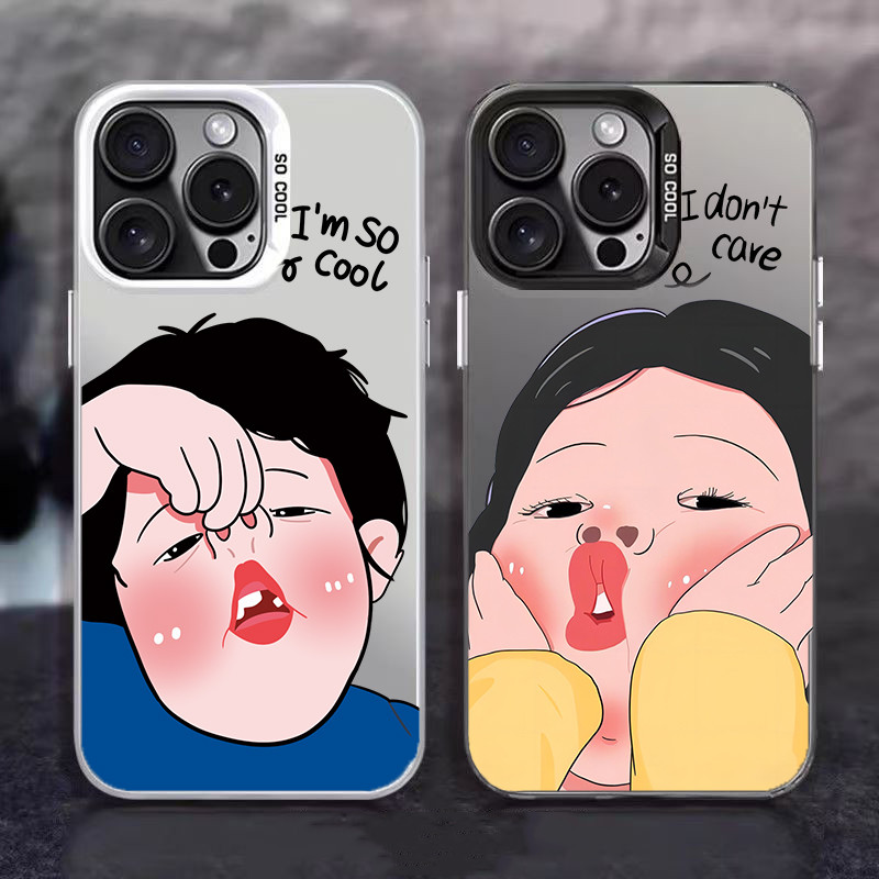 Casal Menina Menino Padrão Caso De Telefone Compatível Para Samsung A17 A16 A06 A56 A03 A03S A04 A04E A04S A05 A05S A12 