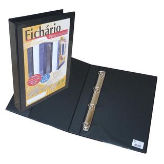 Fichário revestido com cristal oficio preto 40mm 3340PT com 4 argolas ACP