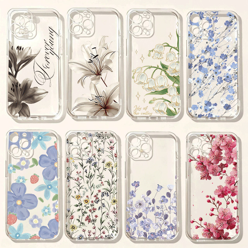 Capa De Telefone Com Padrão De Flor Vibrante Para Samsung Galaxy A27 A57 A37 A56 A36 A26 A17 A16 A55 A54 A07 A06 5G Tran