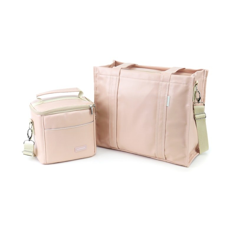 Kit Bolsa Tote Midi com Alça + Térmica Move Mini Nude