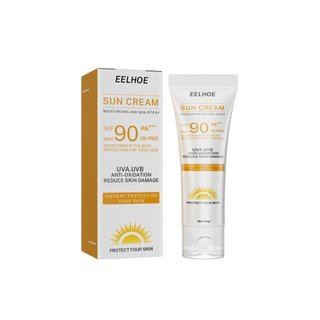 O Creme Protetor EELHOE hidrata a pele do rosto e do corpo, oferece proteção sem deixar resíduos brancos, e é refrescant