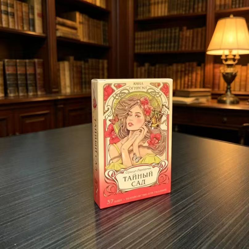 9x6cm Oráculo Lenormand Vintage Art Nouveau Romântico Floral 37 Cartas c 1 Especial Previsão Adivinhação Baralho Cigano
