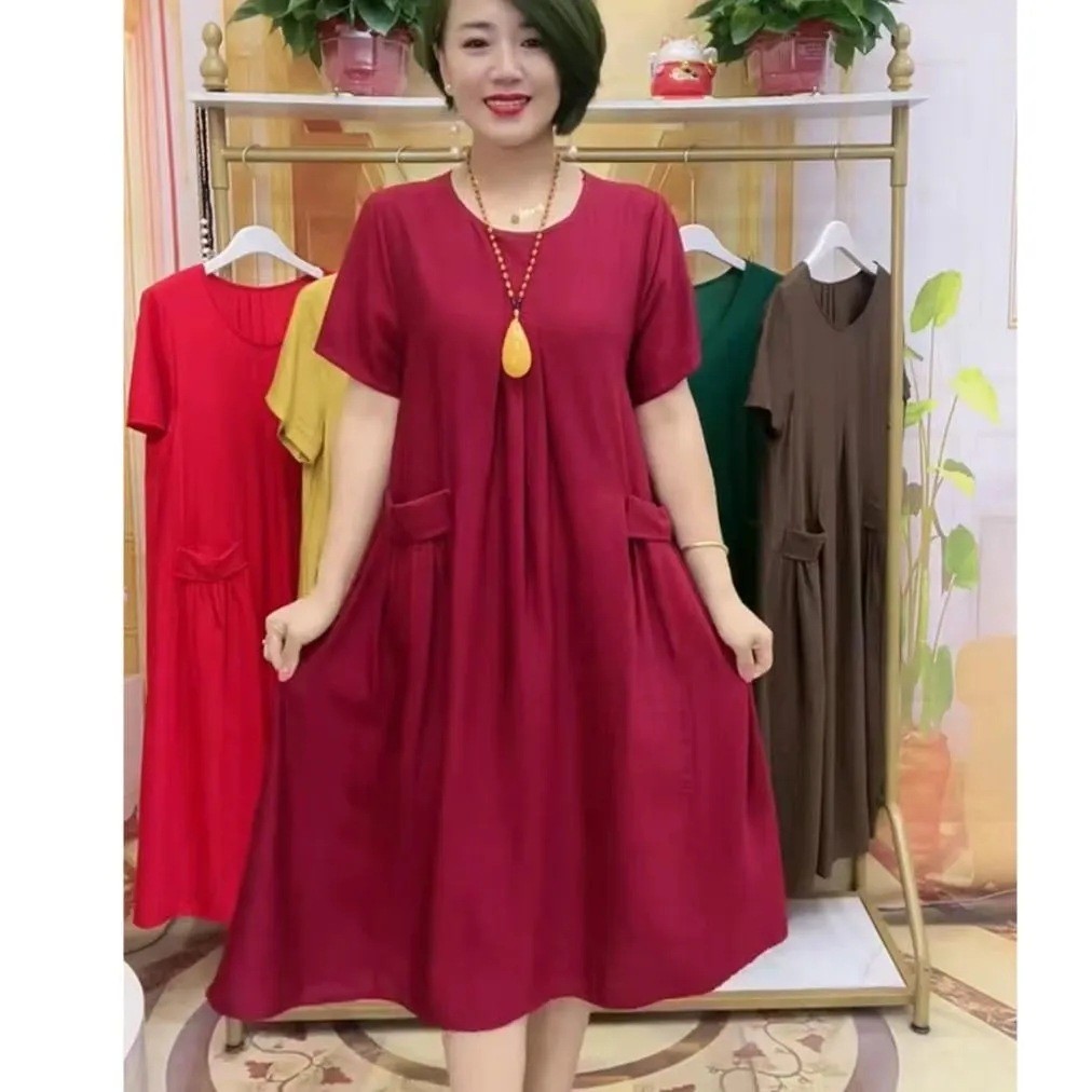 Verão novo estilo mãe de meia-idade mais gordura Extra grande moda Casual All-Match redução de idade duplo-