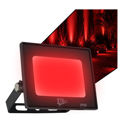 Refletor LED 20W Vermelho IP66 Bivolt Externo Jardim Fachada Piscina 127/220 Luz Decorativa