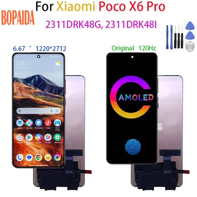 Original 6.67 " AMOLED Para Xiaomi PocoX6 Pro Poco X6 Pantalla Display Lcd Tela