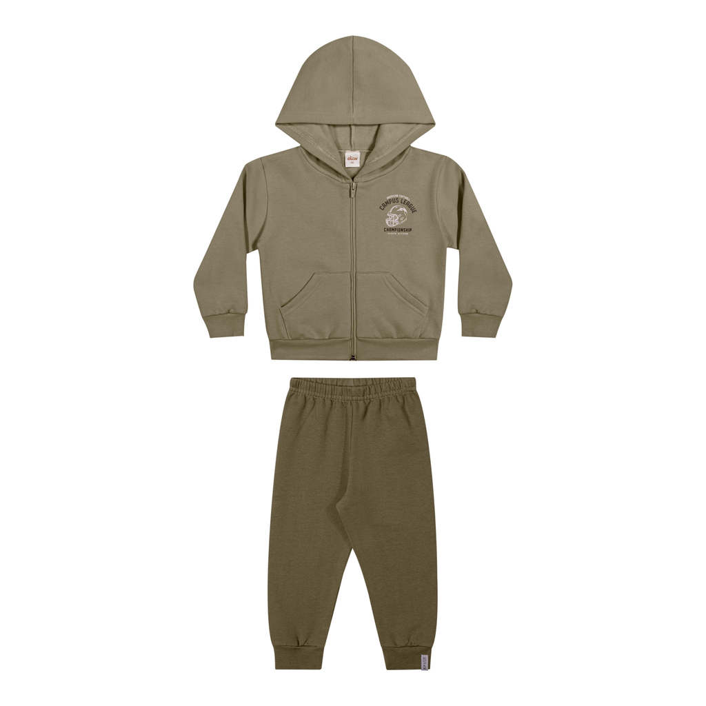 Conjunto Longo Infantil Menino Esportivo Elian Verde
