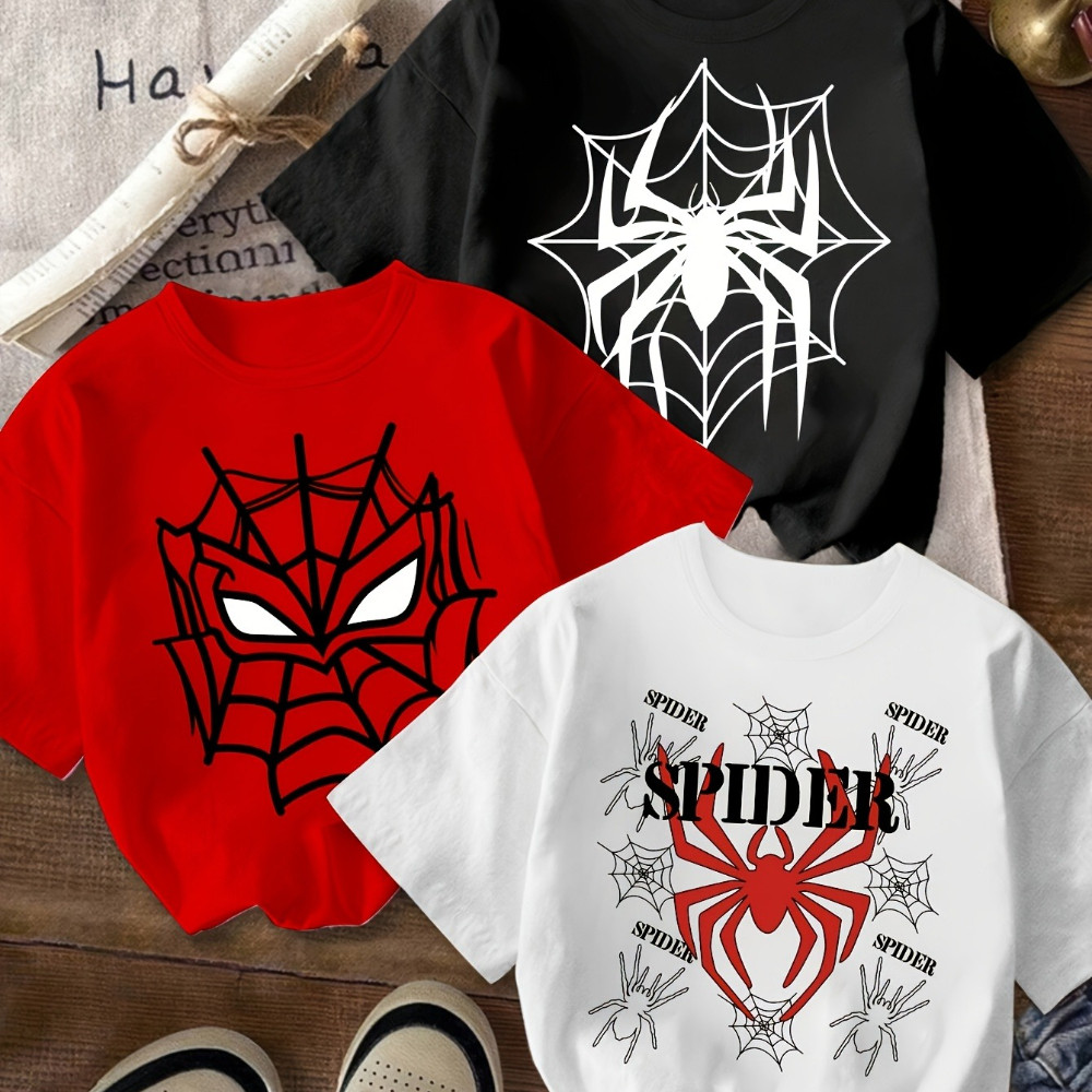 conjunto infantil camiseta camisa meninos homem aranha algodão envio imediato
