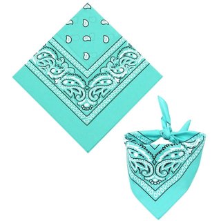 Bandana Estampada Lenço Verde Água
