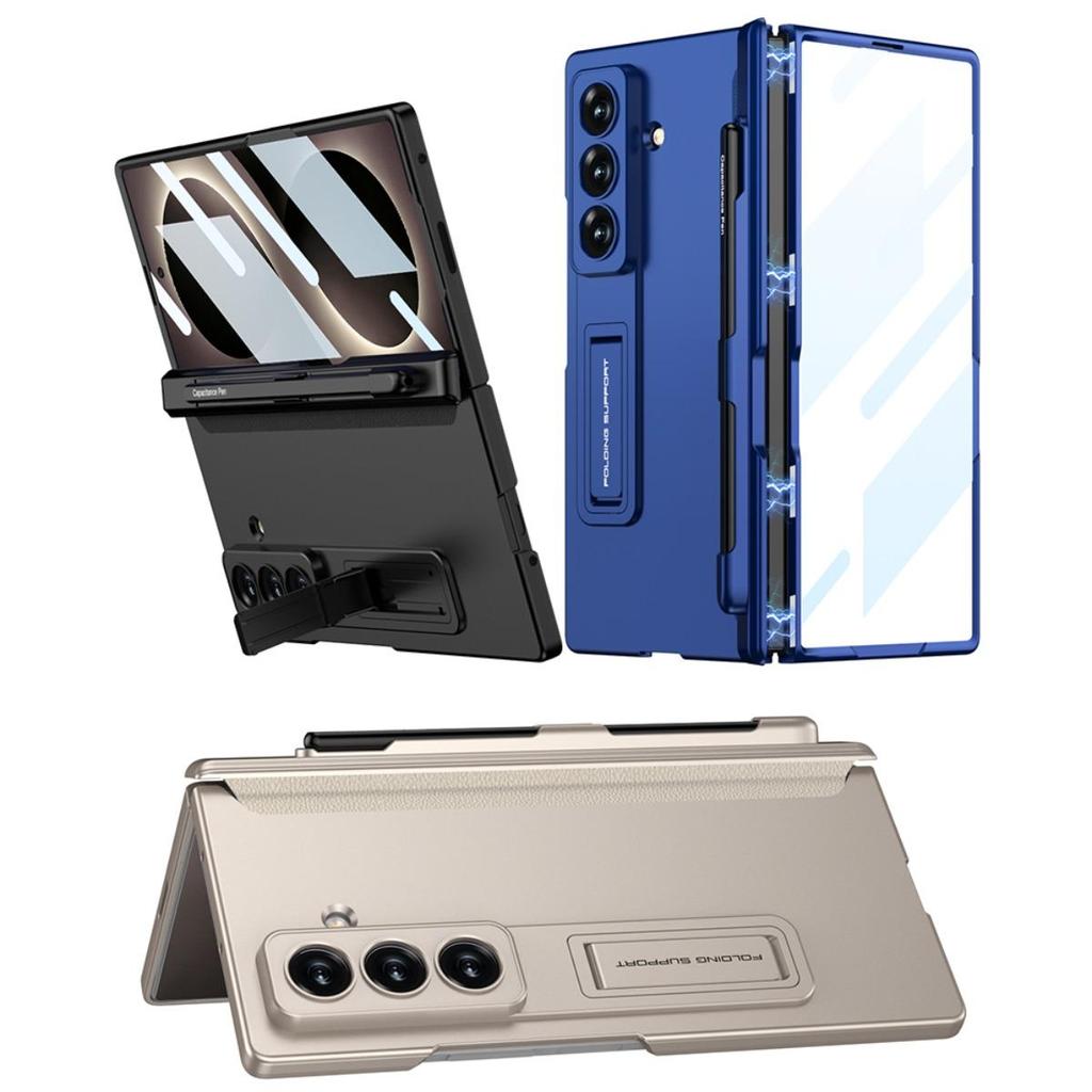 Capa Integrada De Filme Com Suporte Oculto Dobrável Traseiro Para Samsung Galaxy