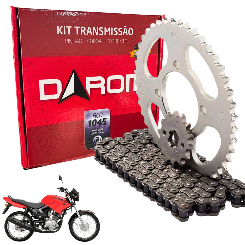 KIT RELAÇÃO YBR FACTOR 125 2009 a 2015 YBR 2000/2008