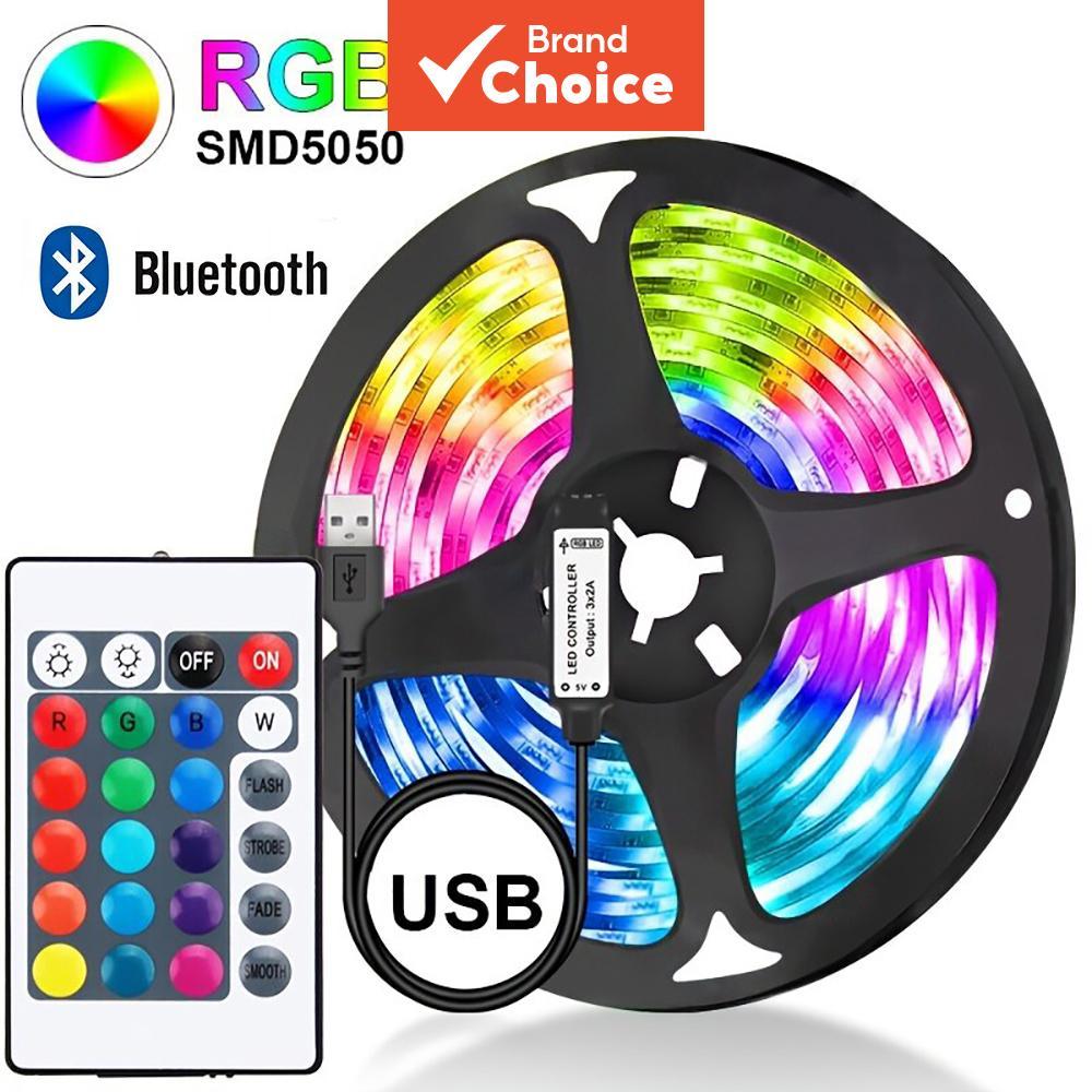 Fita de LED AXUS Bluetooth USB 5050 SMD RGB Flexível com Diodo, compatível com o app Tuya Smart Life