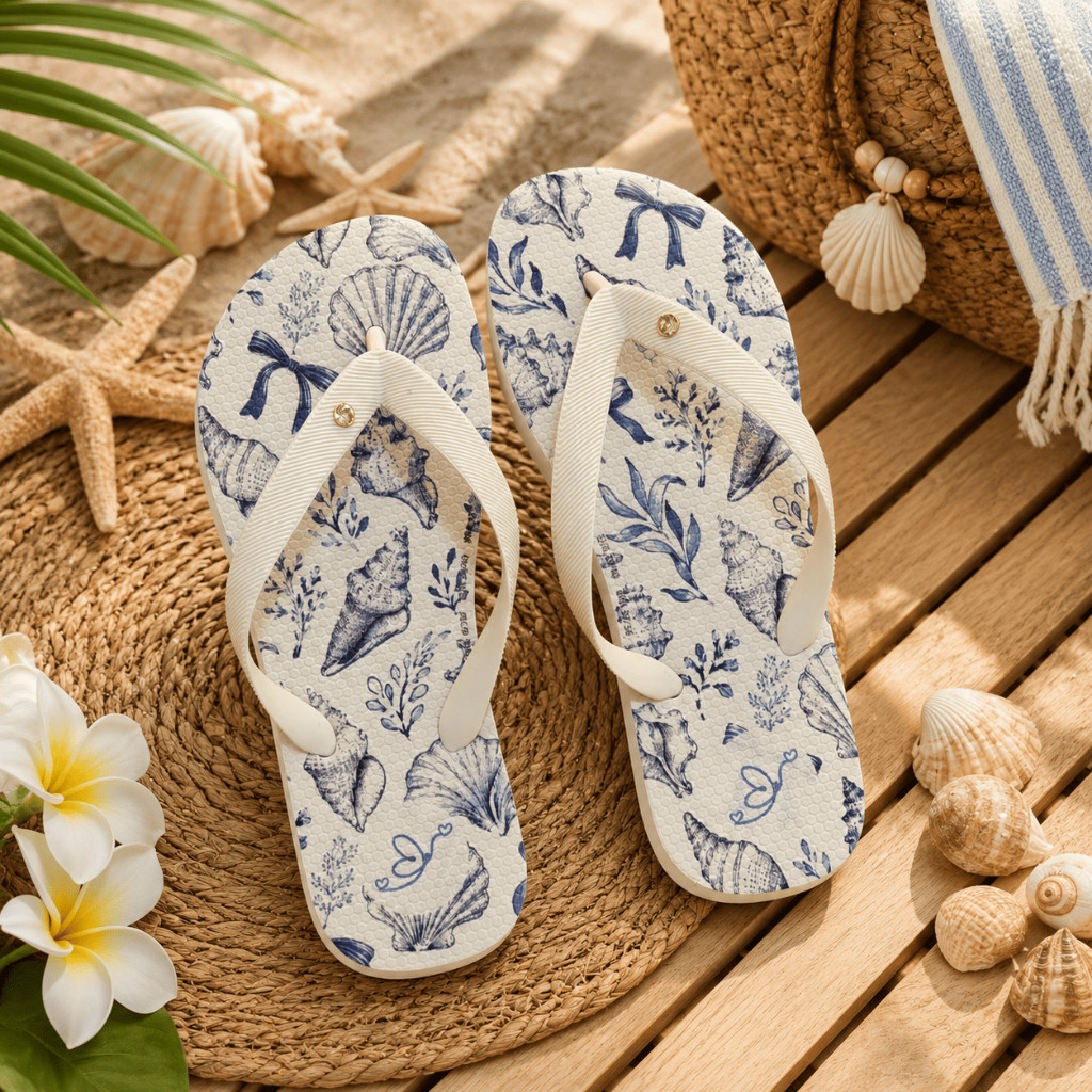 Chinelo Florêcy Feminino Estiloso Estampado Antiderrapante Confortável Verão Praia Piscina e Lazer
